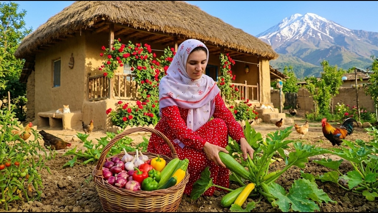 IRAN Daily Village Life : Rural Cooking in the High Mountains of Northern Iran