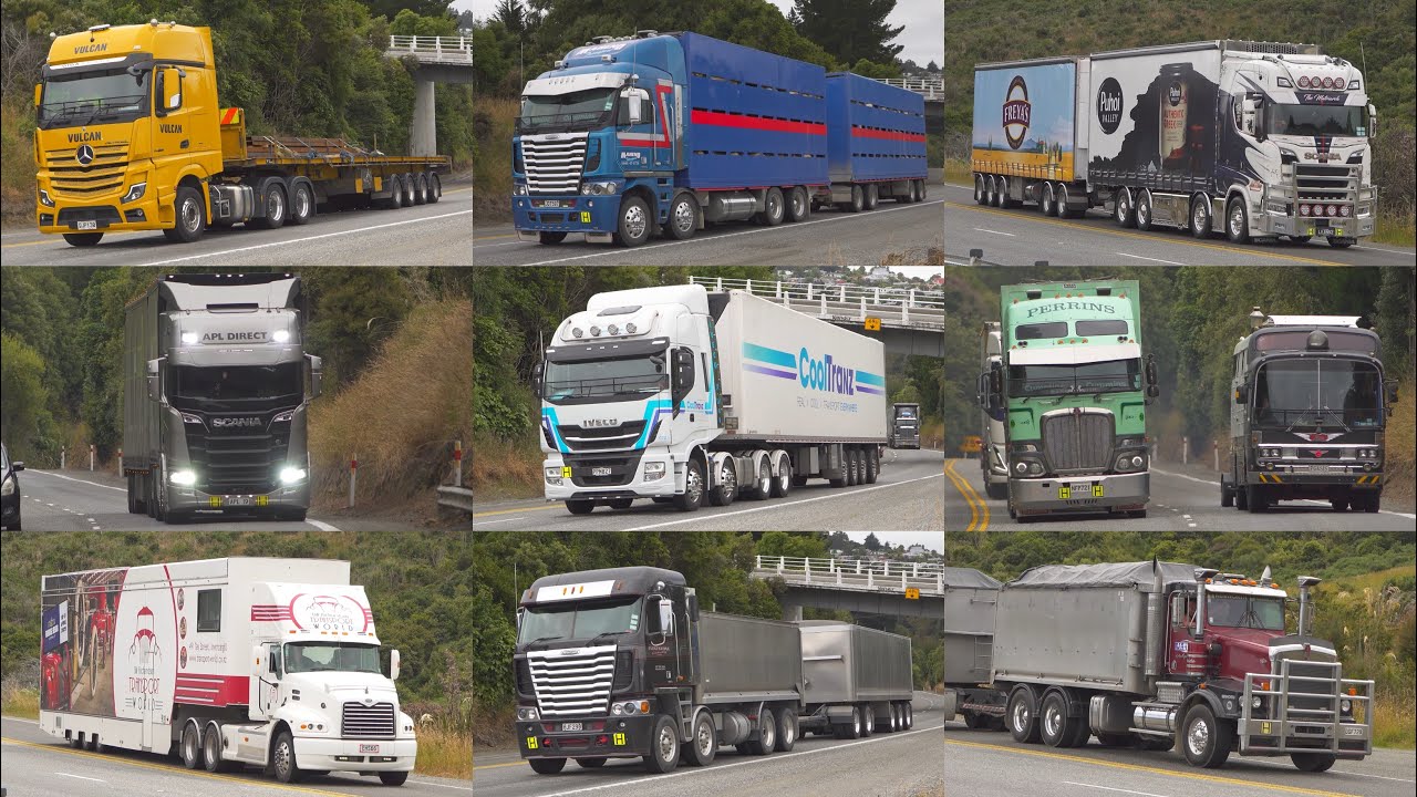 A Busy Morning Of Trucks On Dunedin's Northern Motorway 14/01/2025 Part 2 4K