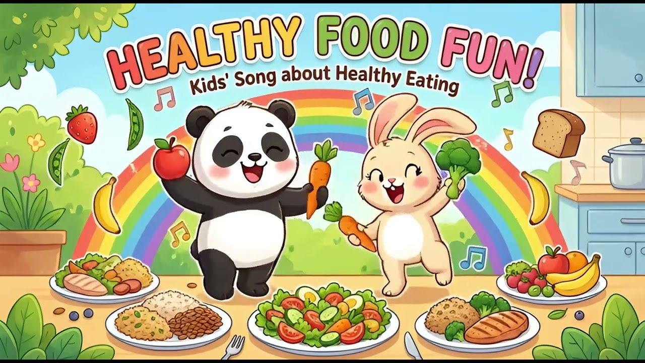 Healthy Food Fun 🍎🥦 | Kids Song About Eating Fruits & Veggies | Learn Healthy Habits!