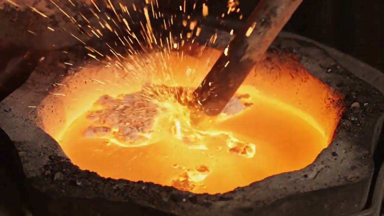 Discovery Gold From Natural Stone | Poor Gold Processing - From River Rocks To Shiny Gold Bar!
