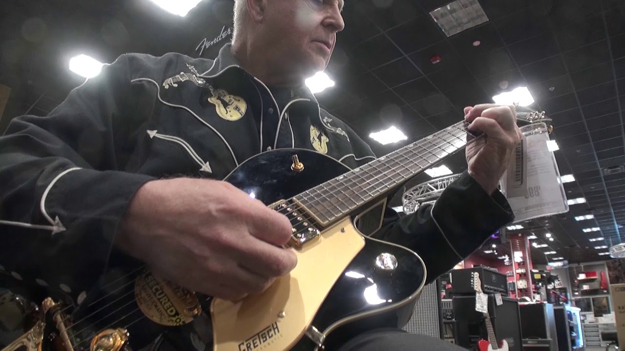 A beautiful black Gretsch G5420T at GC, San Mateo, Calif - 4 - 3 - 2019