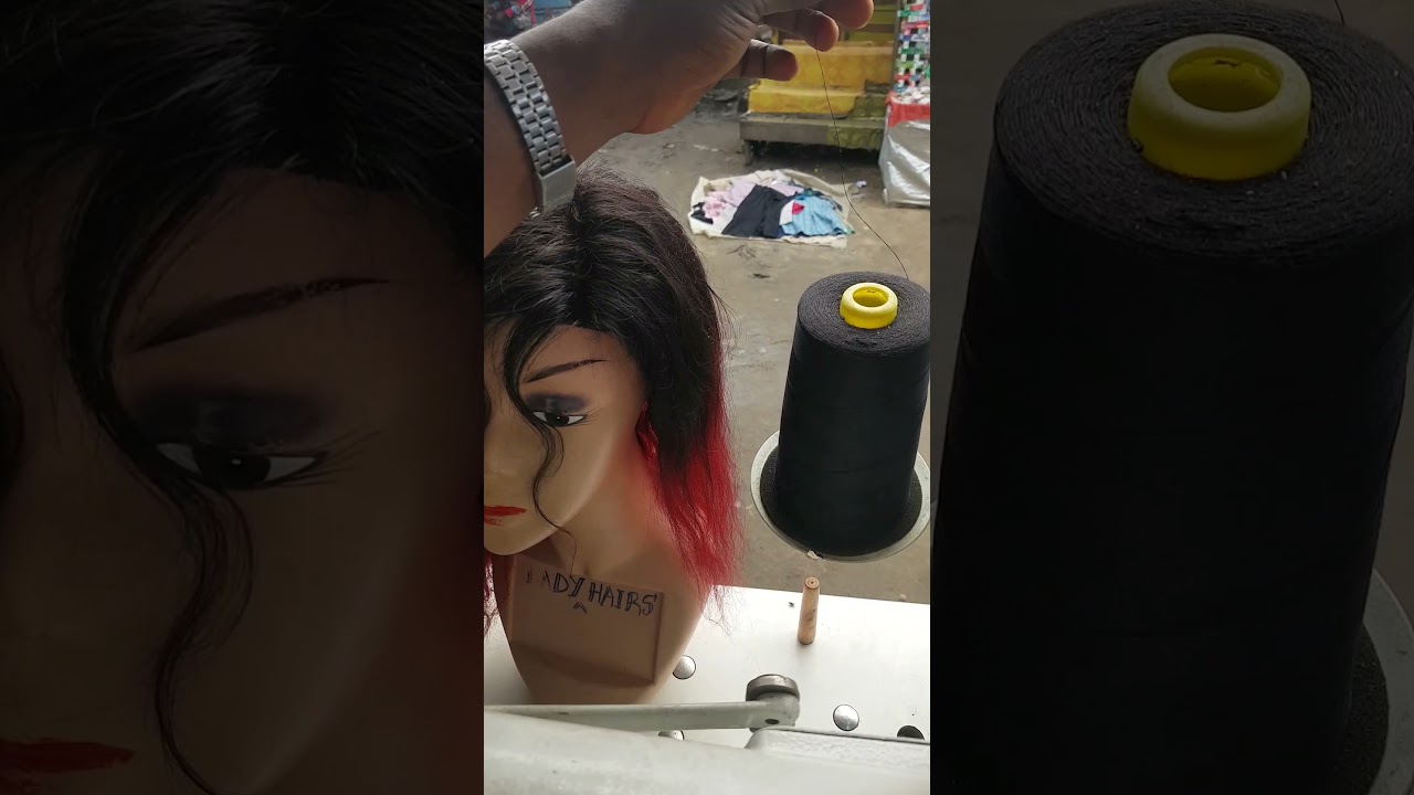 Comment passer le fil sur une machine a coudre de peruque