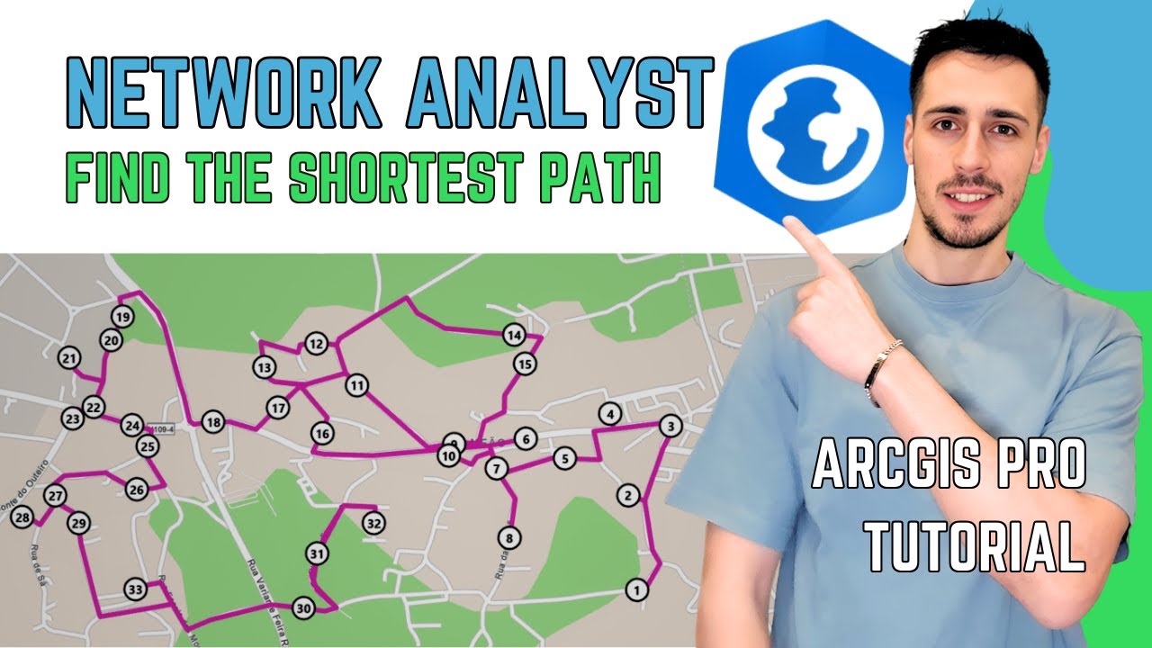 NETWORK ANALYSIS (ROUTE) - FIND THE SHORTEST PATH BETWEEN STOPS - ARCGIS PRO TUTORIAL