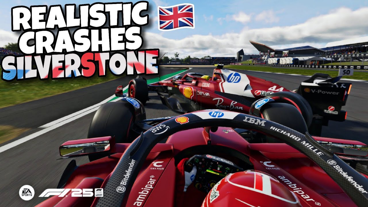 F1 REALISTIC CRASHES BRITISH GP!