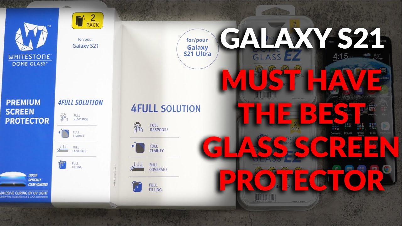 Samsung Galaxy S21 - The Best Glass Screen Protector - Whitestone Dome Glass