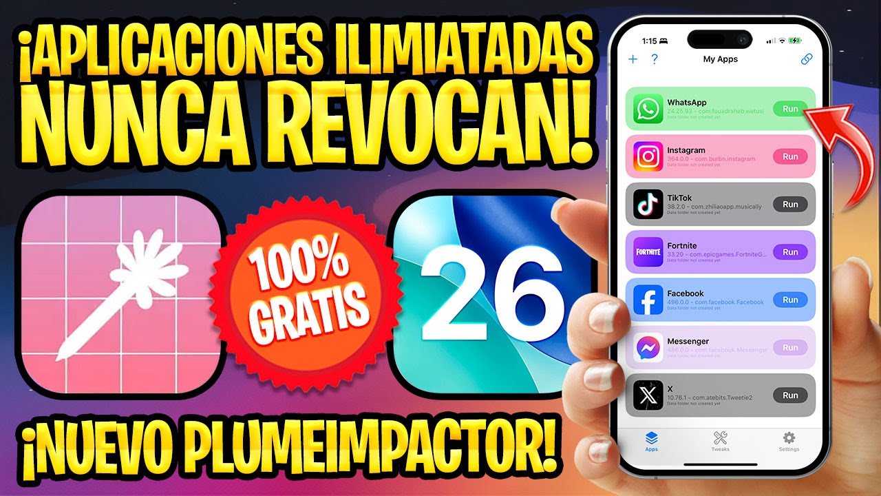 INSTALAR APLICACIONES IPA PERMANENTES FUERA DEL APPSTORE ✅ TUTORIAL NUEVO PLUMEIMPACTOR HASTA iOS 26