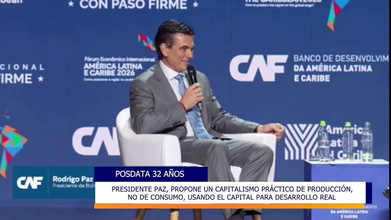 PRESIDENTE PAZ Y EMPRESARIOS BOLIVIANOS PROYECTAN NUEVAS OPORTUNIDADES EN EL FORO ECONÓMICO DE CAF.