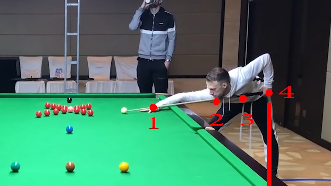 Кий для снукера, описание положения стоя, девушка с кием, подача кия