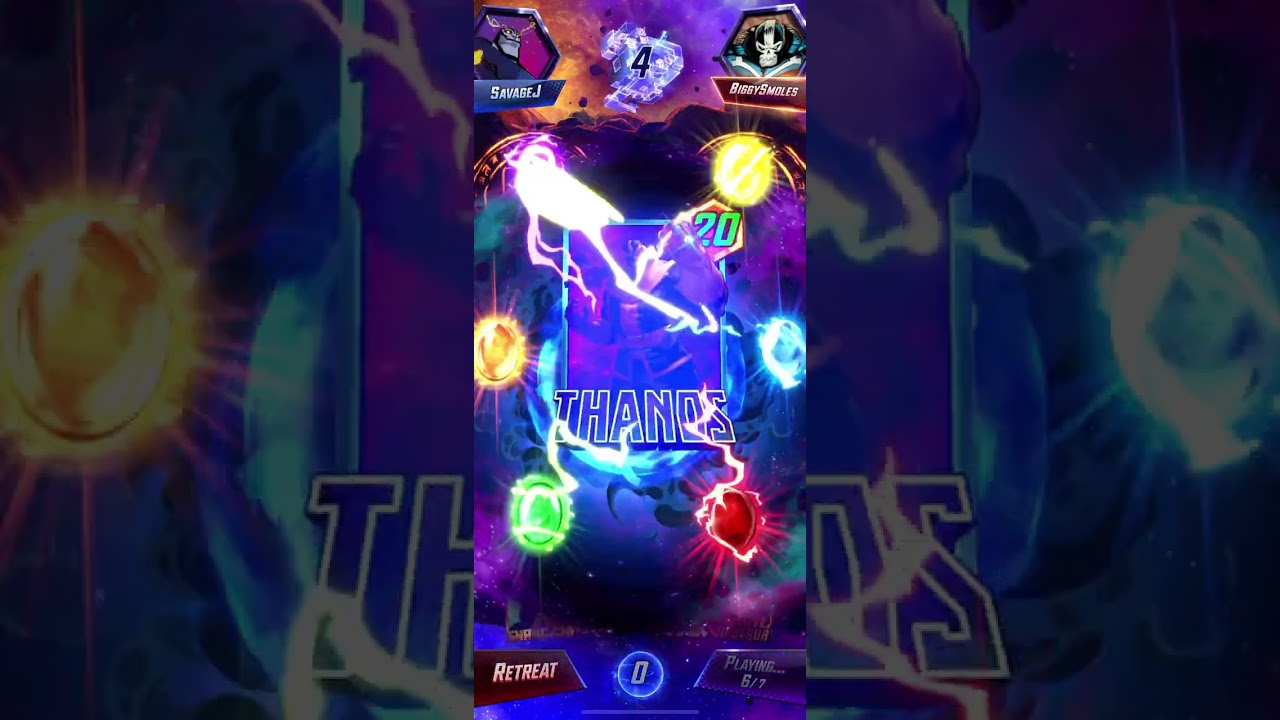 Marvel Snap Ultimate Variant Thanos With All Infinity Stones
