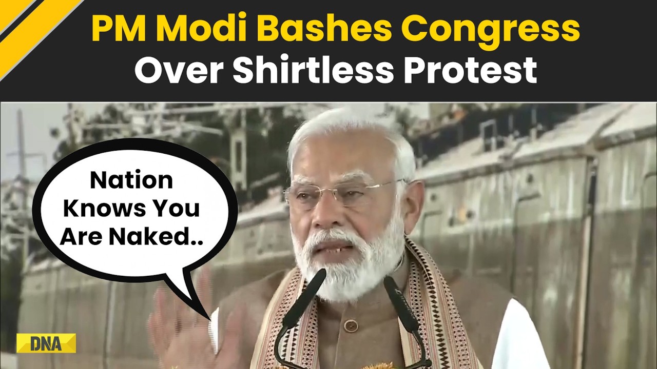 PM Modi News: PM Blasts Congress After Youth Wing's Shirtless Protest At AI Summit 'Nangi Rajneeti'