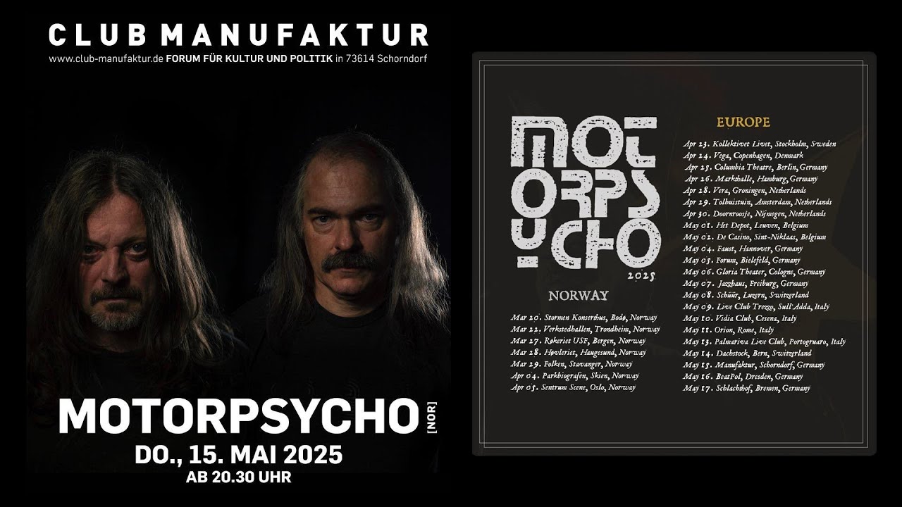 Motorpsycho - live @ Club Manufaktur, Schorndorf, Germany - 15.05.2025 (AUDIO)
