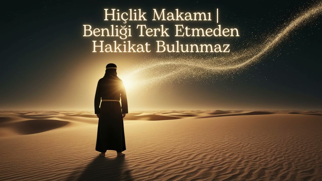Hiçlik Makamı  Benliği Terk Etmeden Hakikat Bulunmaz | Derin Tasavvufî Öğüt