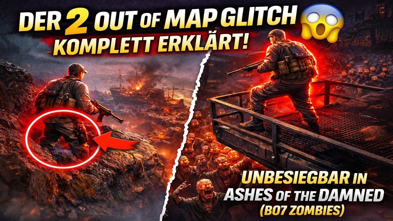 DER 2 OUT OF MAP GLITCH KOMPLETT ERKLÄRT! 😱 Unbesiegbar in Ashes of the Damned (BO7 Zombies)