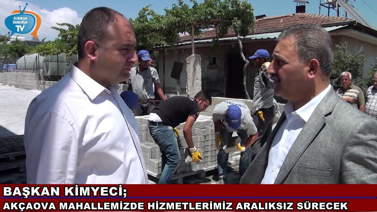 Başkan Kimyeci Akçaova Mahallesinde Gerçekleştirilien Parke Taşı Çalışmaını İnceledi