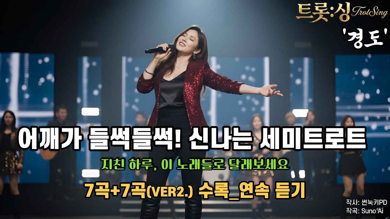 [트롯:싱]'경도' 어깨가 들썩들썩! 장윤정 스타일 신나는 세미트로트 7곡ㅣ기분 좋아지는 상큼 발랄 세미트로트 모음ㅣ세미트로트&정통트로트 ㅣ