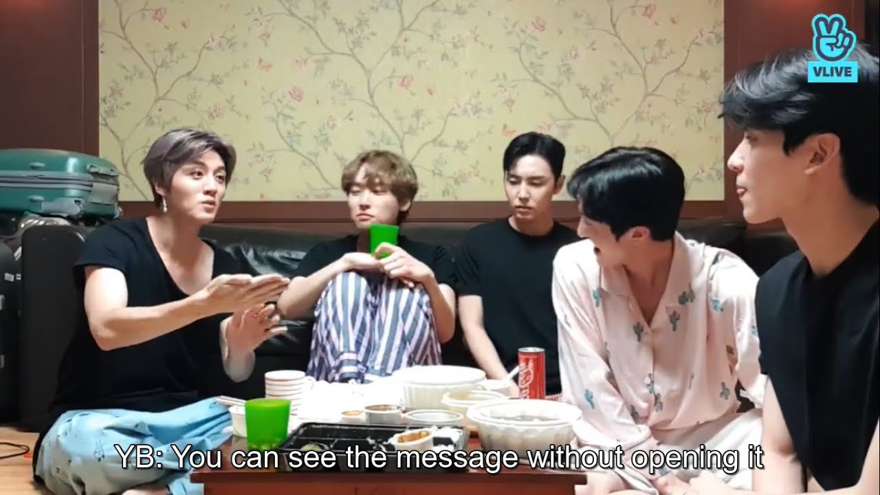 190916 (ENG) SF9 Youngbin BinUs with members at dorm vlive