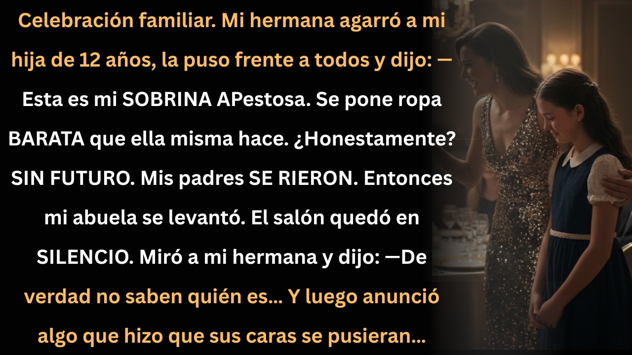 Mi hermana humill&oacute; a mi hija, pero mi abuela hizo que todos se quedaran en silencio.