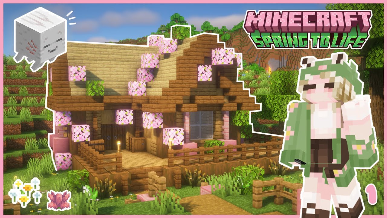 🌷 Начинаю свой уютный вечный мир! | Стартовый коттедж 🌼 [Minecraft 1.21.5 Весна к жизни]