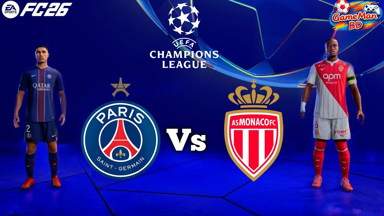 FC 26 - PSG vs Monaco - UEFA Champions League 25/26. Full Match