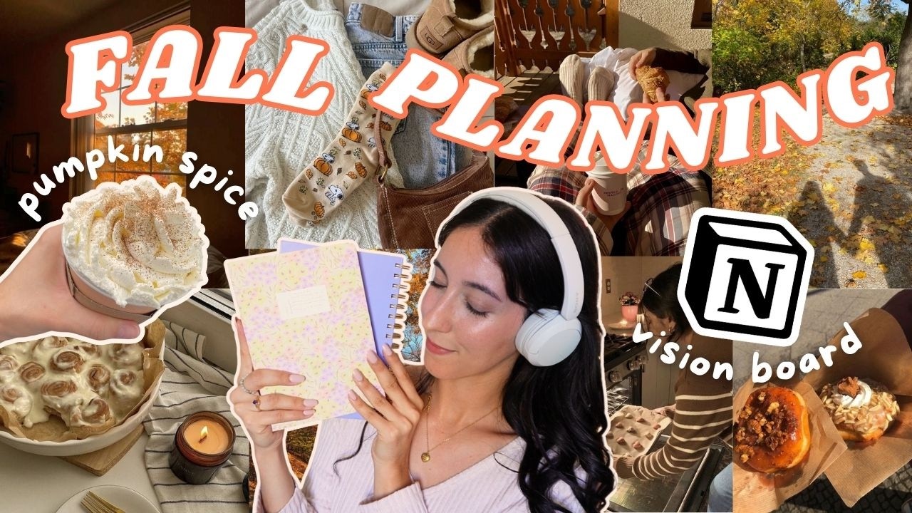 Planning for FALL 🍂☕ making a vision board, bucket list, cozy aesthetic vlog