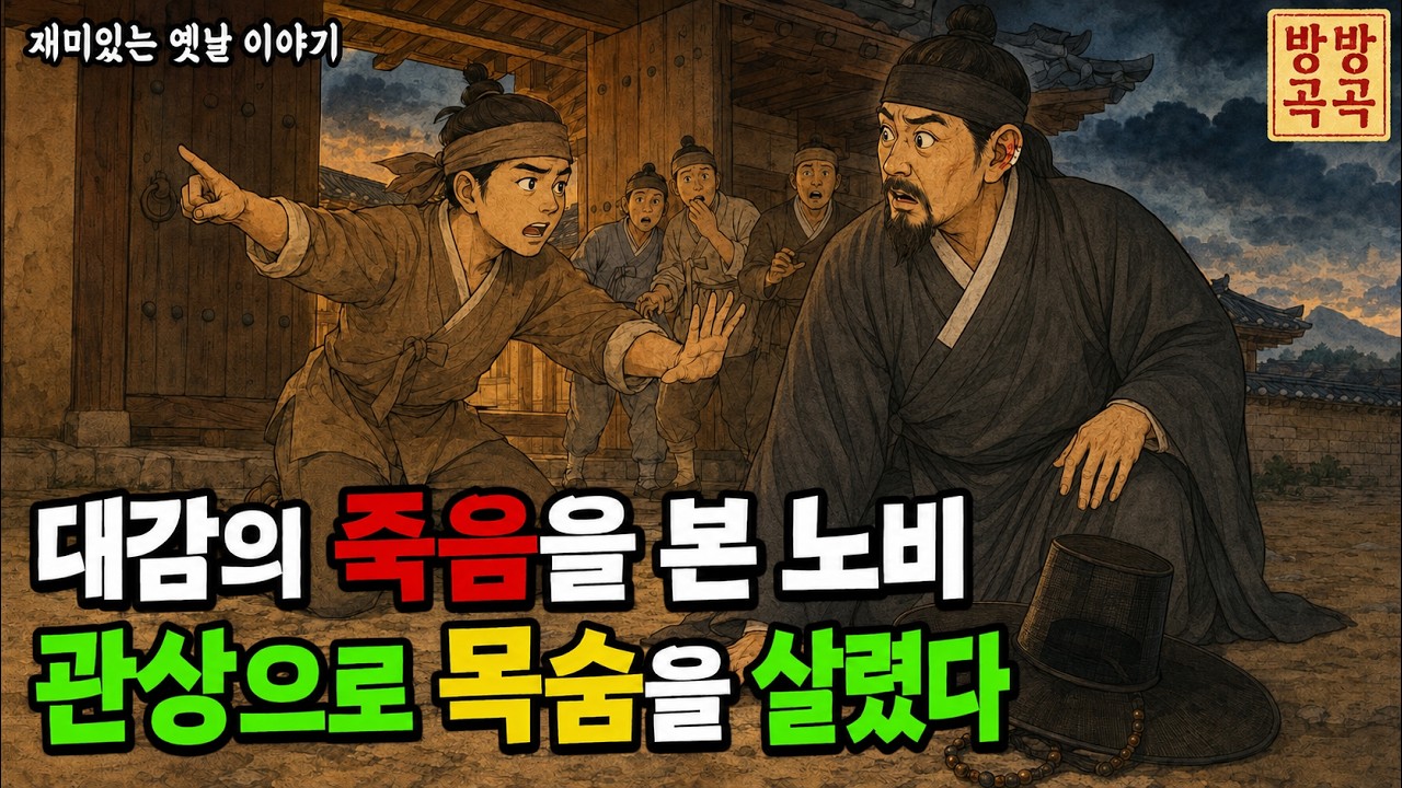 관상을 본 노비의 눈이 멈춘 순간. 야담·민담·전설·설화·옛날이야기·전래동화·잠자리동화