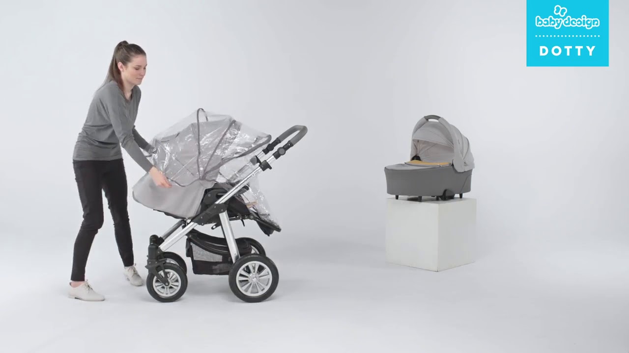Baby Design - Dotty wielofunkcyjny, komfortowy wózek głęboko spacerowy
