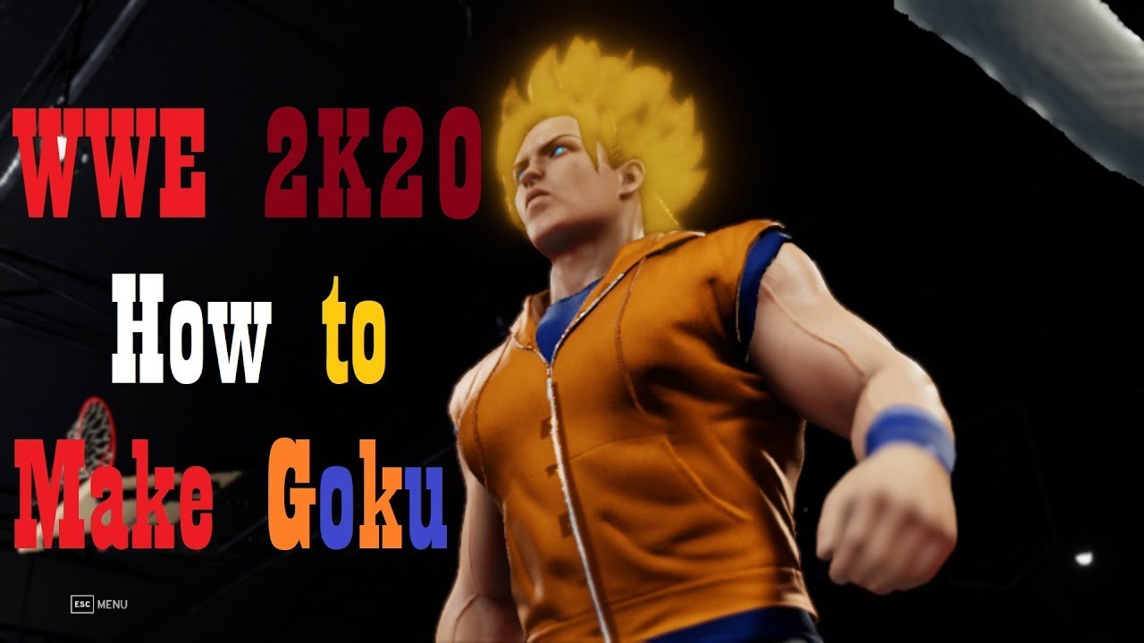 how to make Dragon Ball Z GOKU in WWE 2K20 | Character Creation tutorial