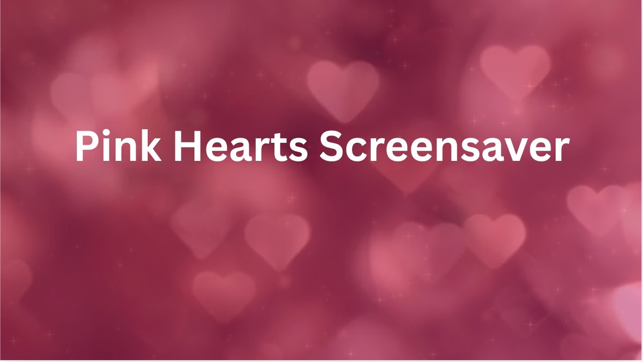 Pink Sparkly Hearts | Soft Loop for Relaxation, Screensaver & Ambience
