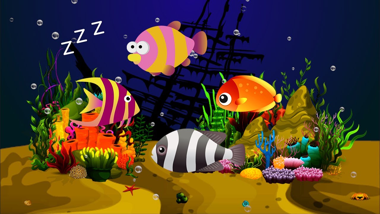Mozart Relaxing Undersea Lullaby🌛 fish animation 💦 Baby Sleep Music🎵😴#427