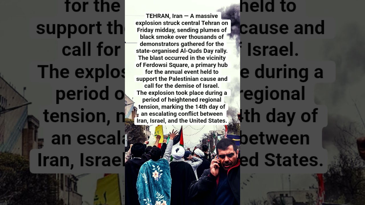 Massive Explosion Rocks Tehran Rally After Israel Warning! 🇮🇷💥
