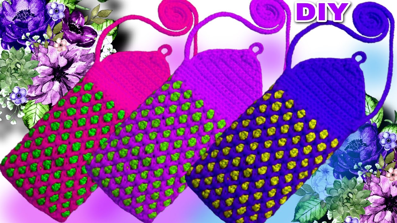 COMO tejer ESTUCHES PARA CELULAR/cell phone case) a CROCHET pasó a pasó
