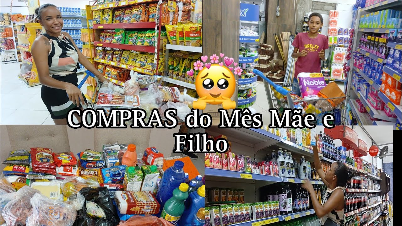COMPRAS DO M&Ecirc;S PARA 2 PESSOAS EM SUPERMERCADO DO INTERIOR 🥰QUANTO DEU TUDO🤑