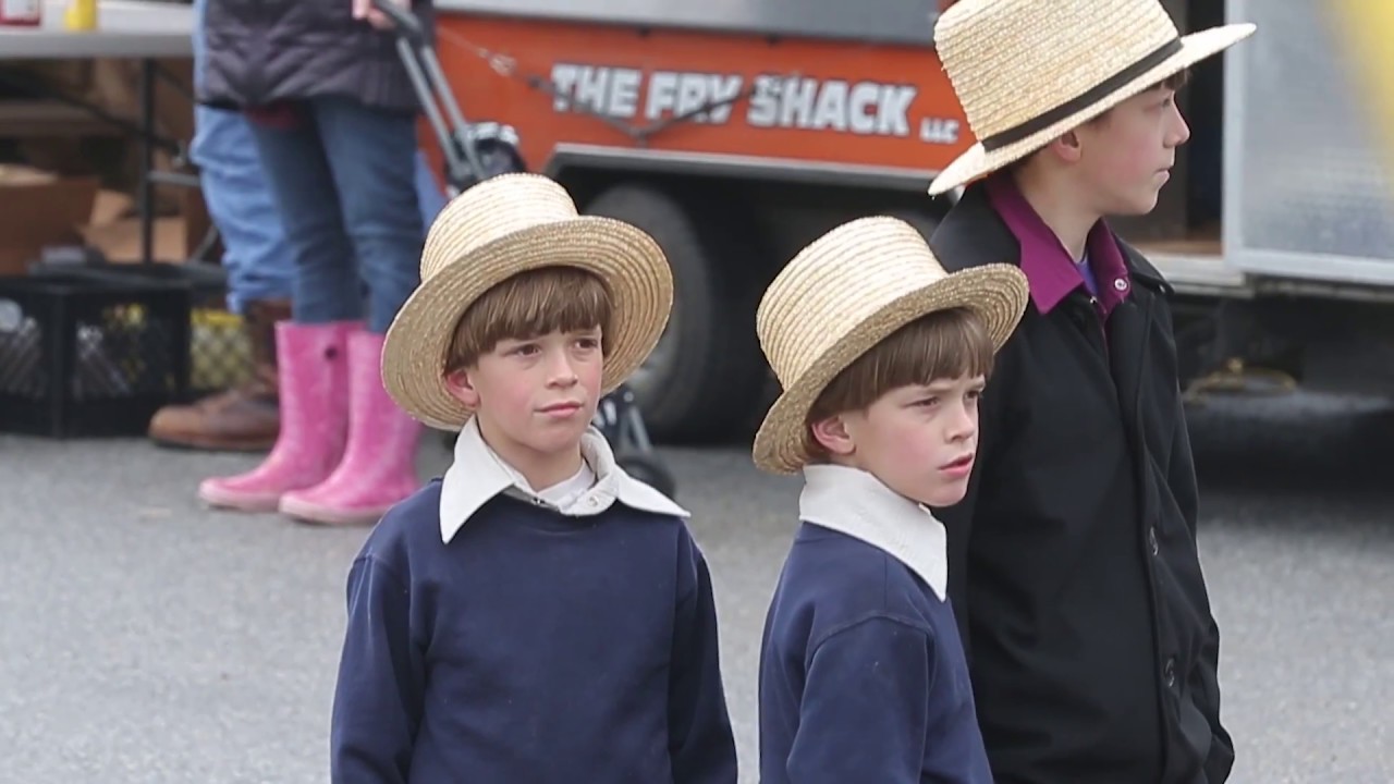 Scenes at an Amish mud sale in Lancaster County Pennsylvania