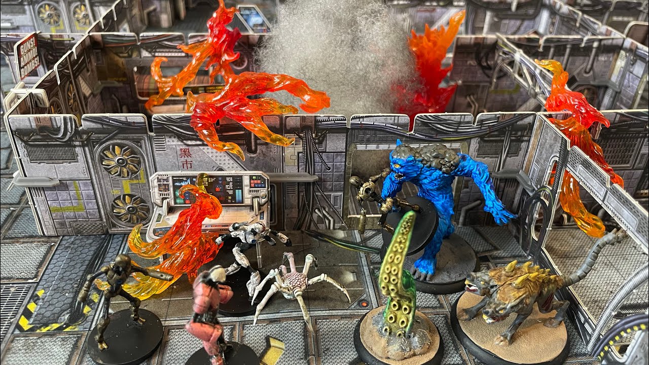 Space Weirdos Skirmish Batrep (Lab Monsters Vs Defense Bots) 75 Points