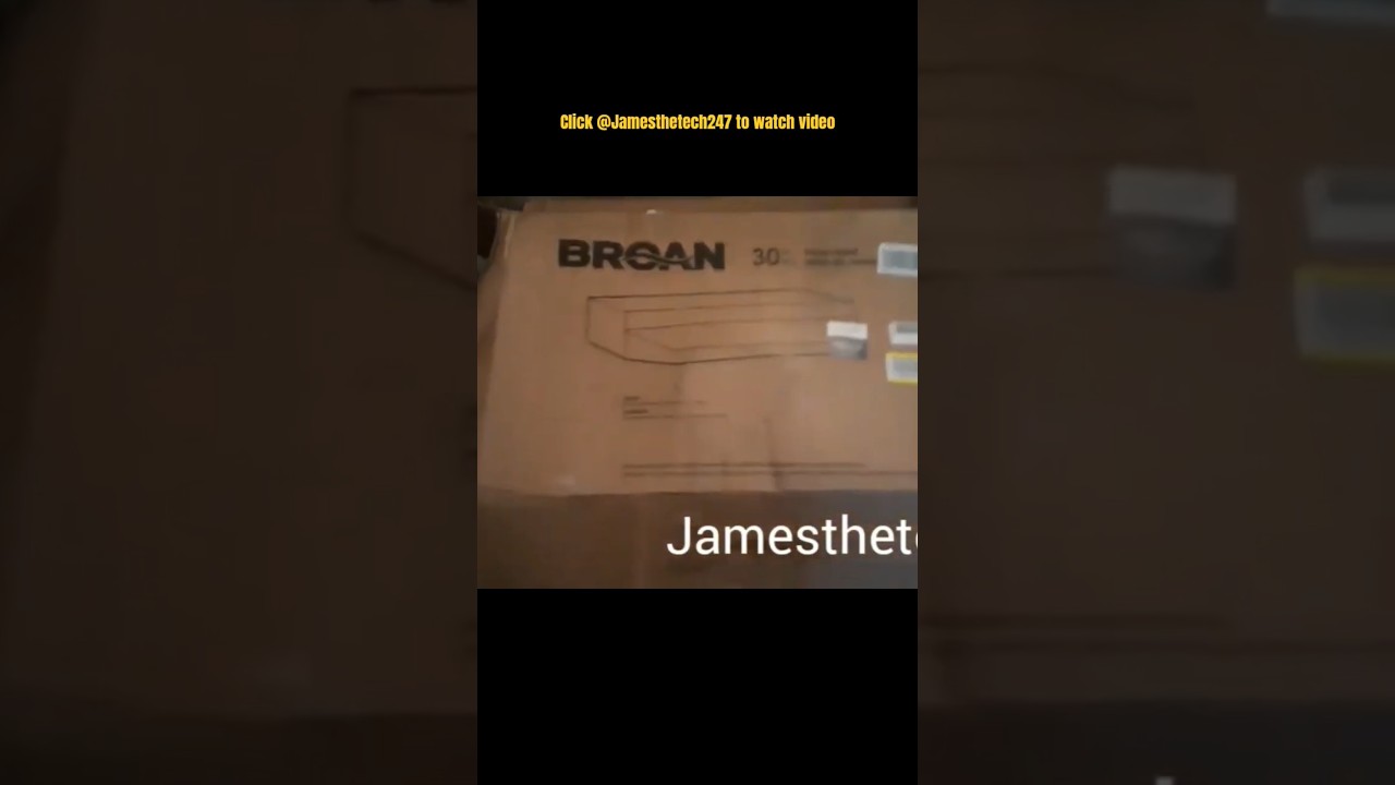 Broan Range hood installation 