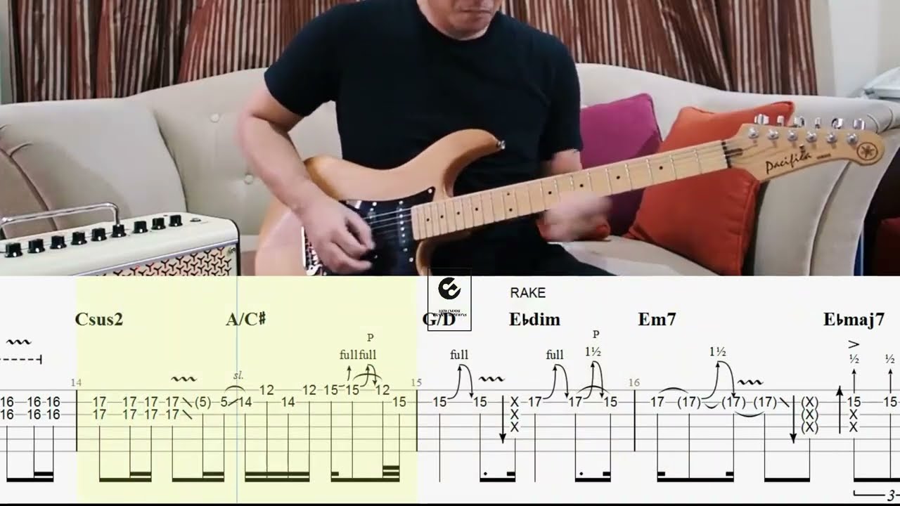 DEWA 19 - SATU (Andra Ramadhan) GUITAR SOLO TABS