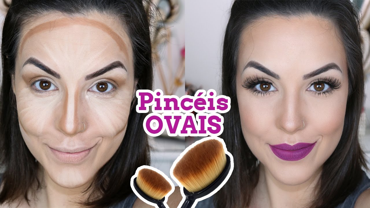 Contorno e Iluminação com Pincéis Ovais -  Pincéis de Escovinha 😱