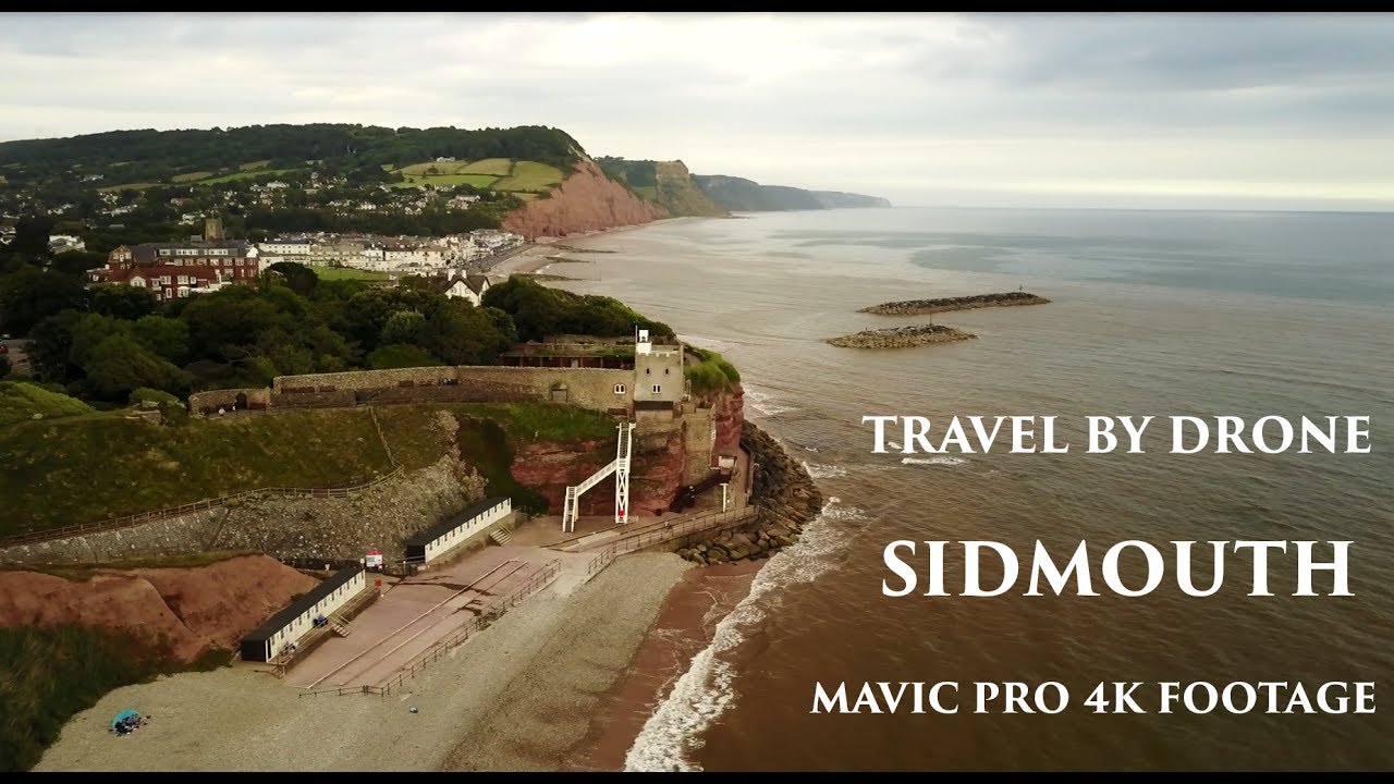 TRAVEL BY DRONE - DJI MAVIC PRO 4K FOOTAGE - SIDMOUTH