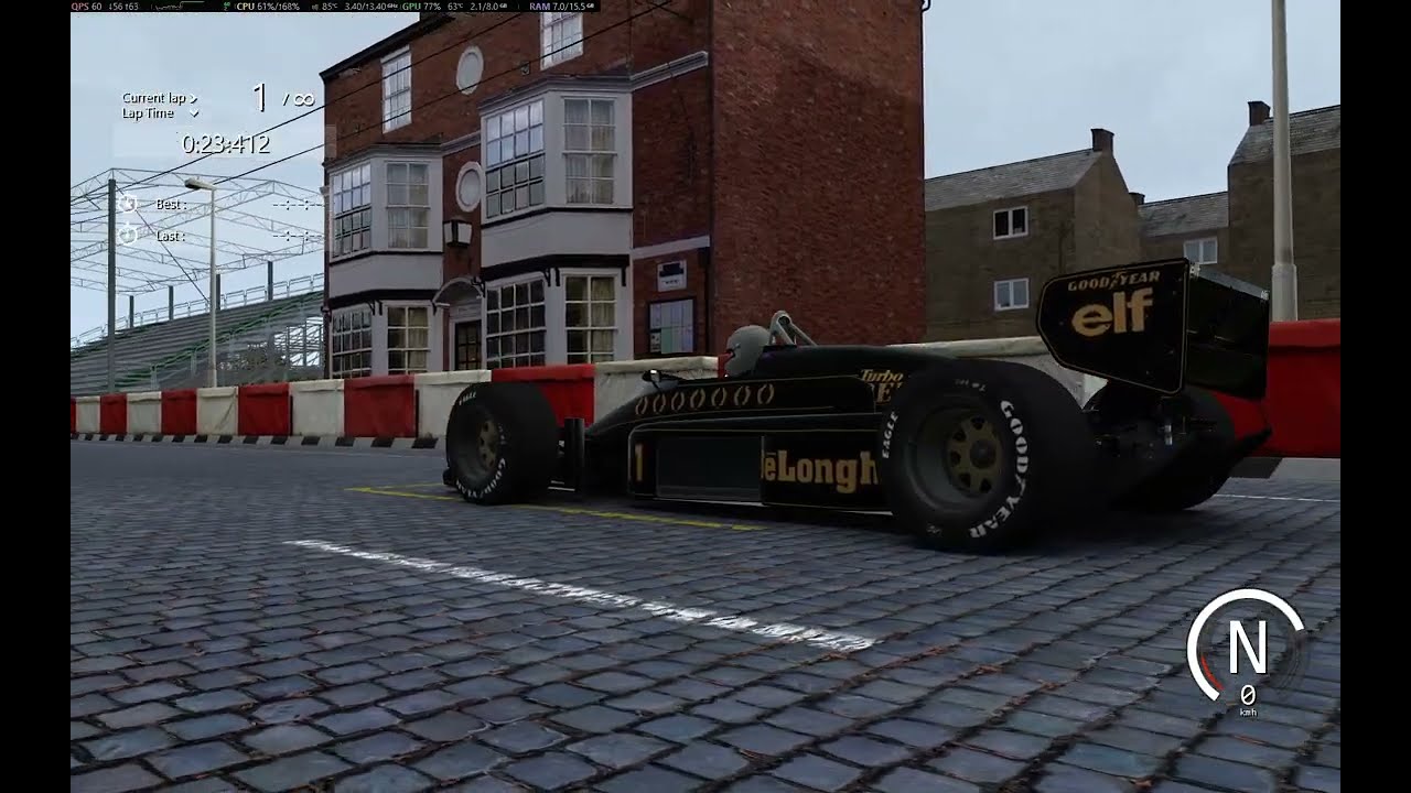 Asseto Corsa F1 - Lotus 98T '86' - HighLands - POV - No Comments - Logitech G29 - Cambio H