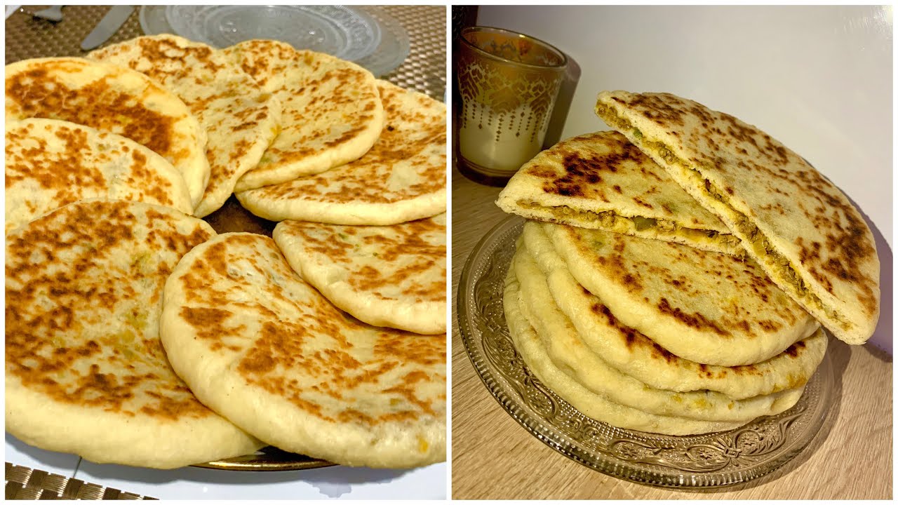 PAIN FARCI (kefta/légumes) à la poêle facile et rapide خبز معمر فالمقلاة سهل و لذيذ لرمضان