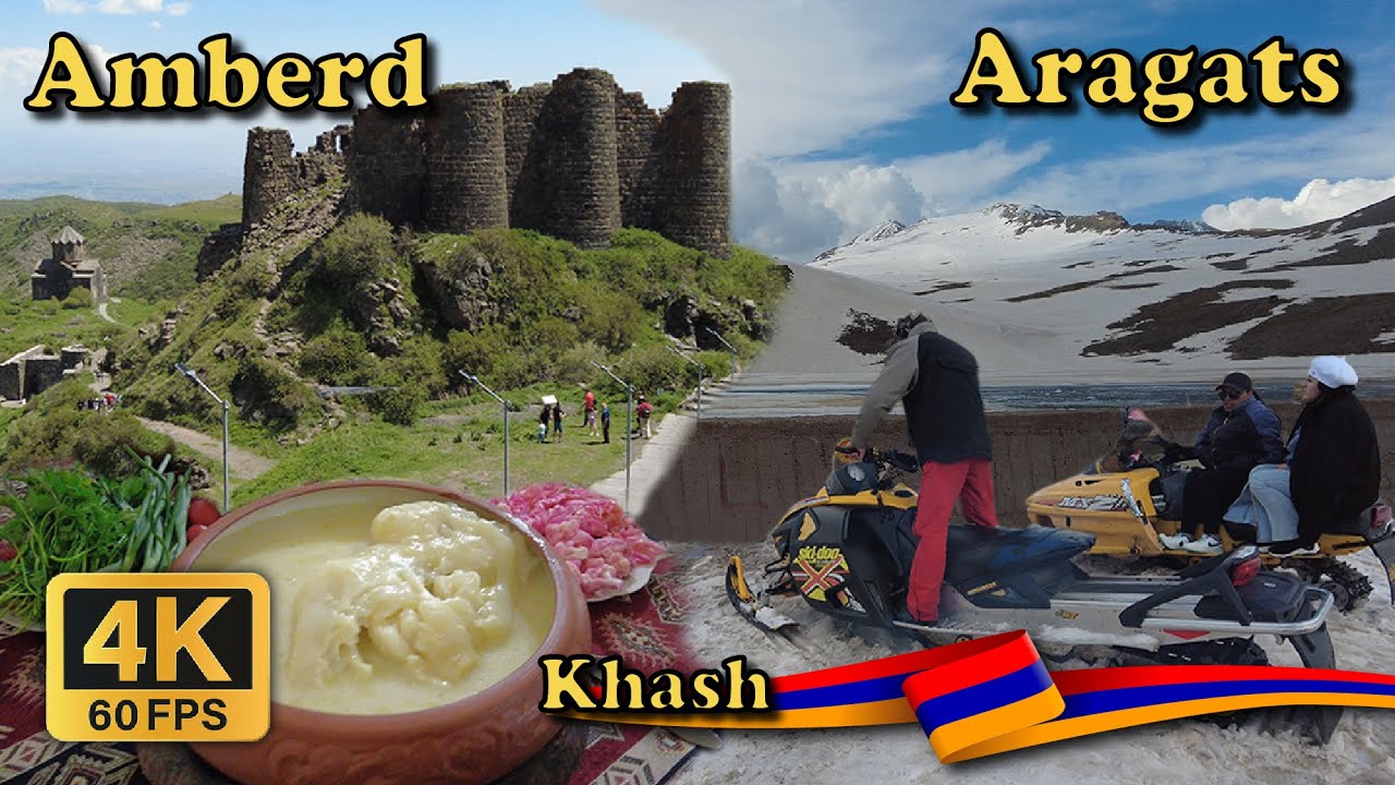 Amberd, Aragats Mountain, Khash / 2022 Armenia.  Амберд, гора Арагац, Хаш / 2022 Армения. 4k 60fps