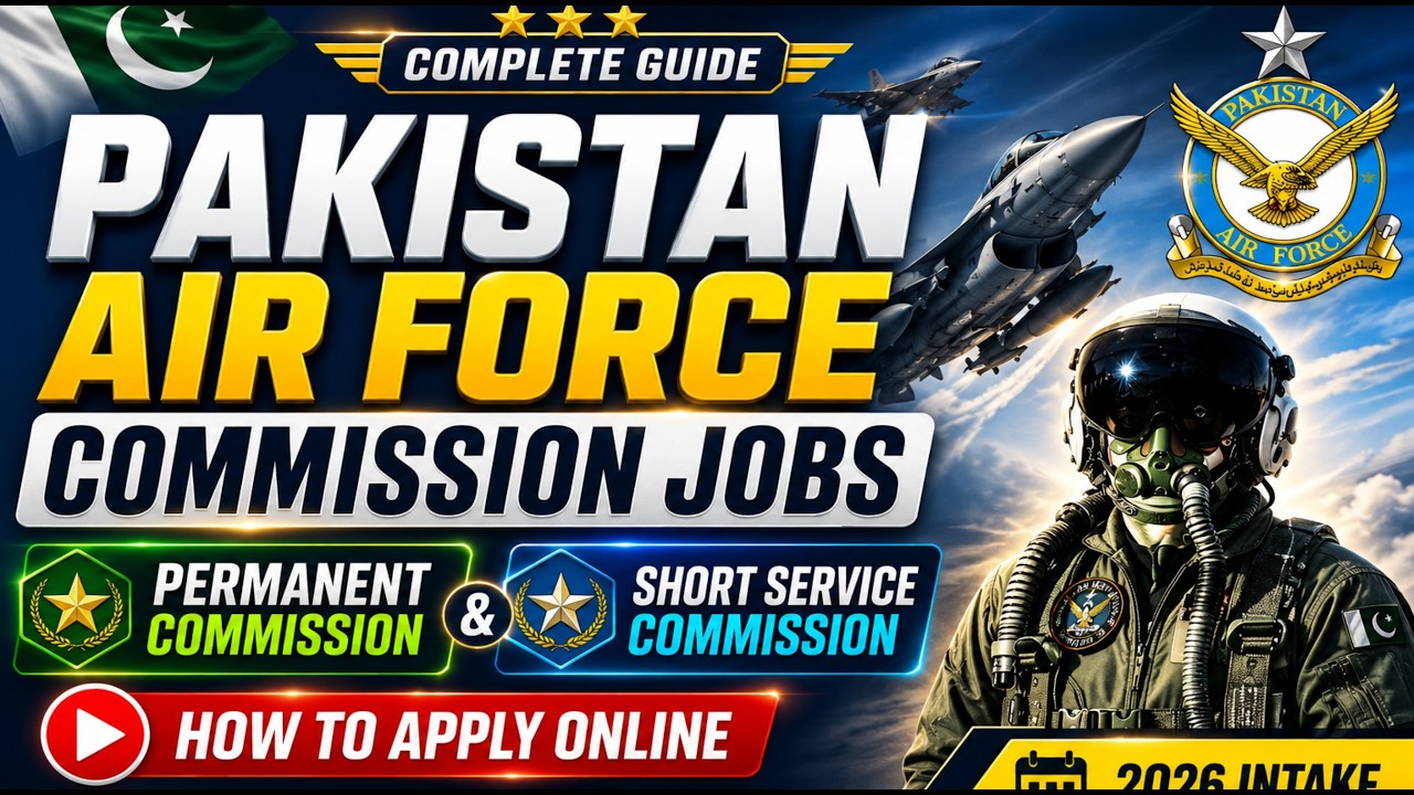 How To Apply Pakistan Air Force Jobs 2026 | Commissioned Officer Recruitment | Apply Online