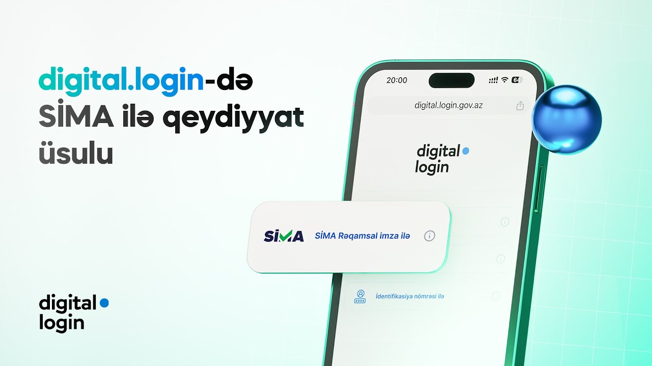 digital.login-də SİMA ilə qeydiyyat üsulu.