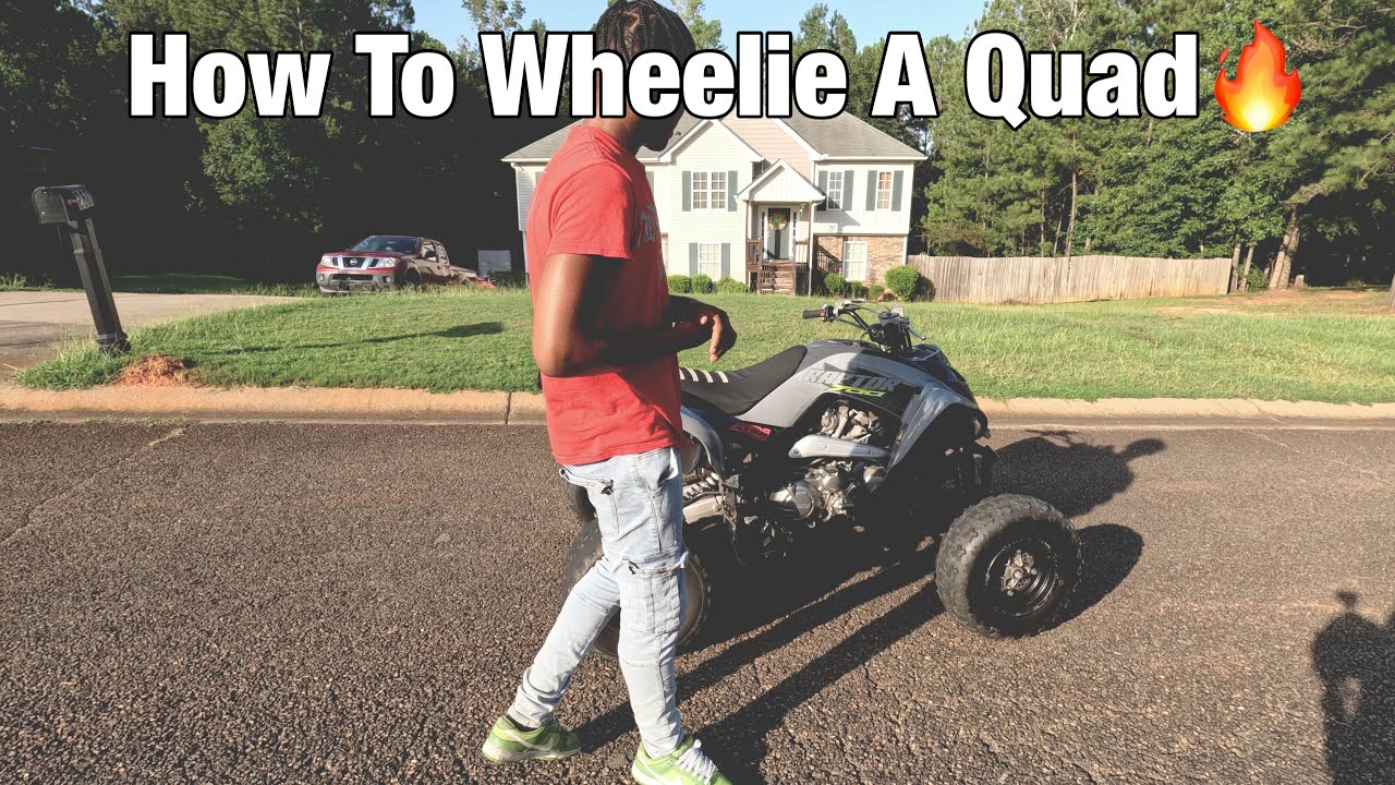 How To Wheelie a Quad(Raptor700)😱.