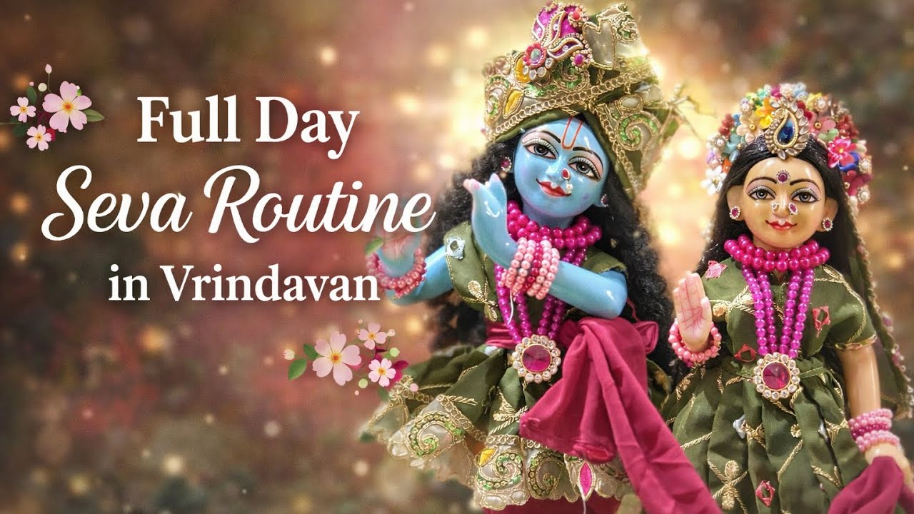 Full day Seva Routine in Vrindavan #priyankapanditofficial6820 #vrindavandham #radheradhe 