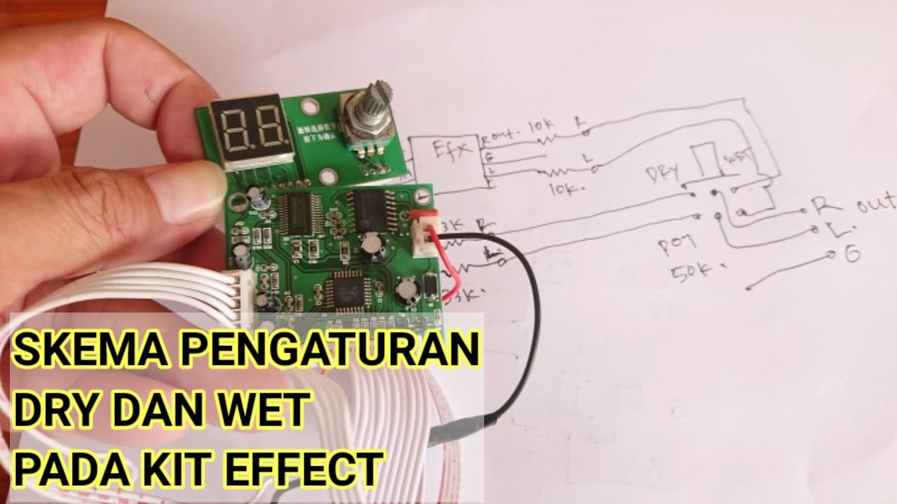 Skema penambahan pengaturan dry dan wet pada kit effect ini
