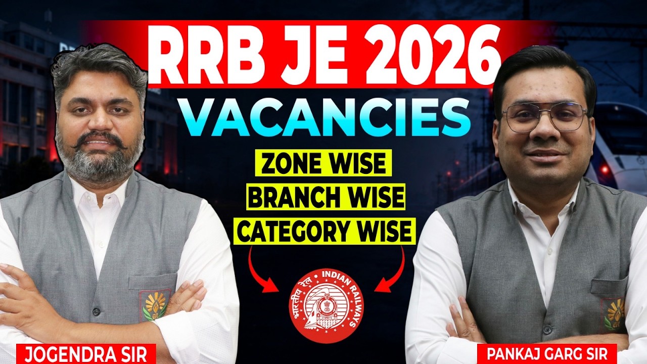 RRB JE 2026 Vacancy OUT 🔥 | 3993 Posts | Zone Wise, Branch Wise & Category Wise Vacancy