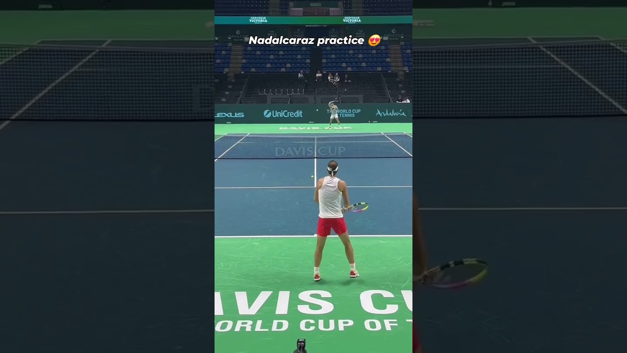 Nadal vs. Alcaraz Practice | 2024 Davis Cup 🥲