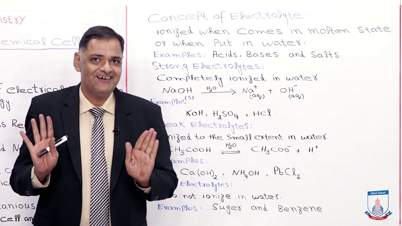 Class 9 - Chemistry - Chapter 7 - Lecture 3 - Electrochemical Cells - Allied Schools