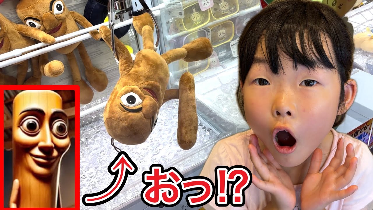 クレーンゲームでトゥントゥントゥンサフール取れるまで帰れませんをやったら奇跡が…😂✨